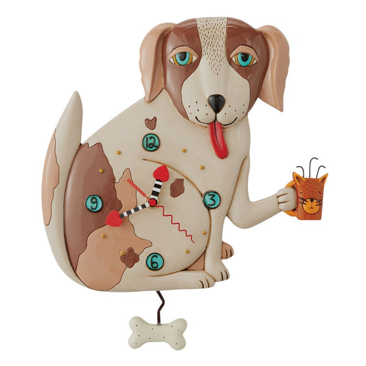 Clock Dog No Bones Wall Funky Retro - The Renmy Store Homewares & Gifts 