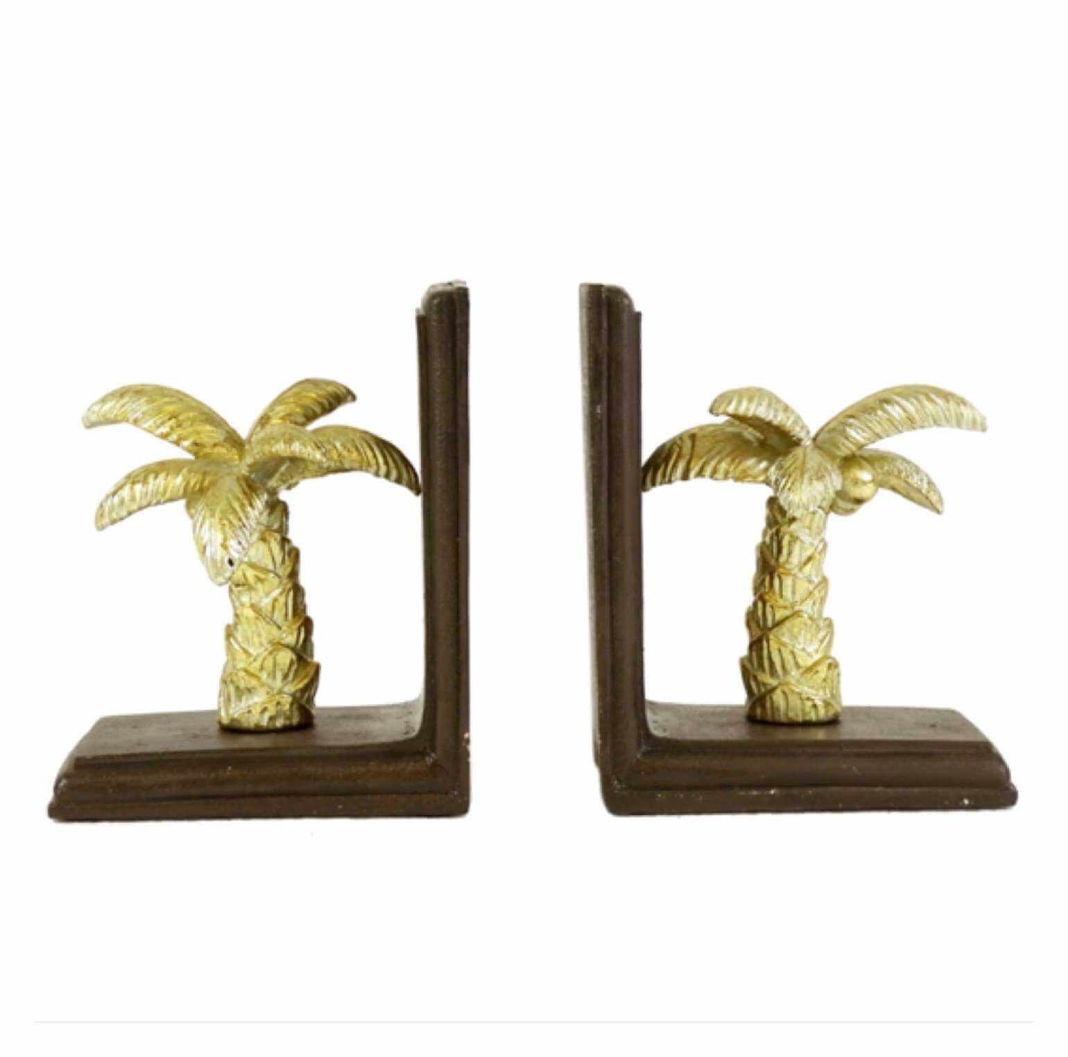 Book Ends Palm Trees Gold