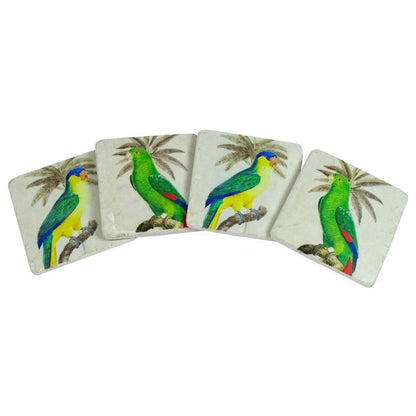 Parrot Birds Tropical Coasters Set of 4 - The Renmy Store Homewares & Gifts 