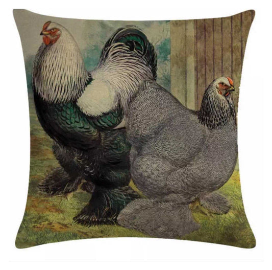 Cushion Pillow Chicken & Rooster Bantam