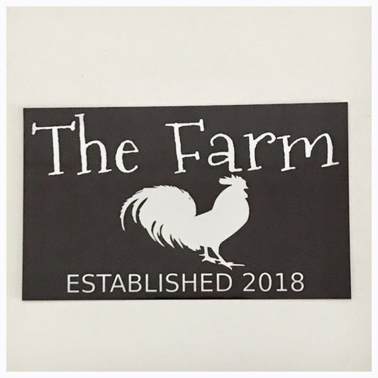 The Farm Est. Custom Year Sign