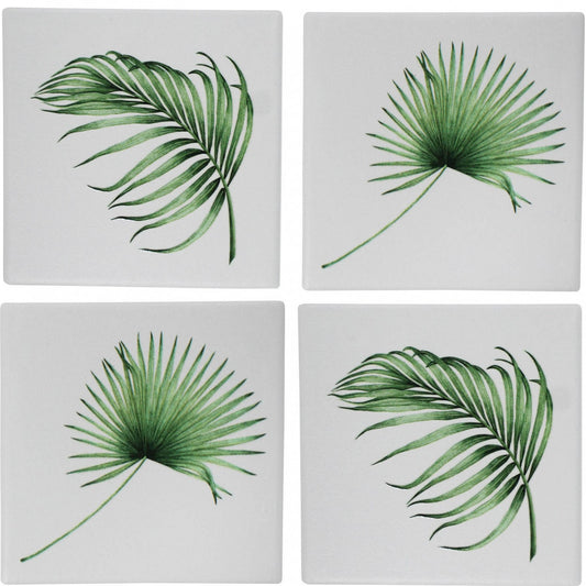 Coasters Set of 4 Palm Botanical Leaves - The Renmy Store Homewares & Gifts 