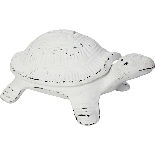 Key Hide Or Ornament Turtle Rustic White - The Renmy Store Homewares & Gifts 