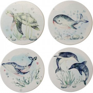 Ocean Life Coasters Coaster Set of 4 - The Renmy Store Homewares & Gifts 