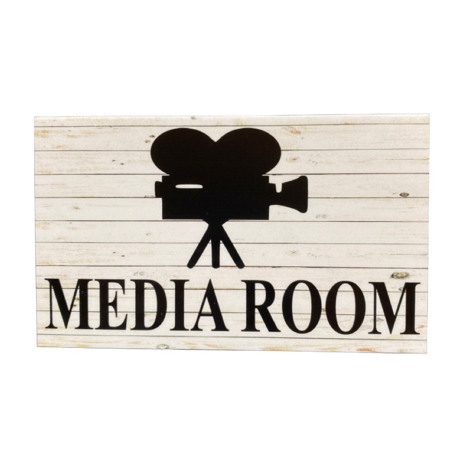 Media Room Rustic Door Sign - The Renmy Store Homewares & Gifts 