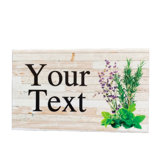 Herb Herbs Garden Custom Customized Wording Text Sign