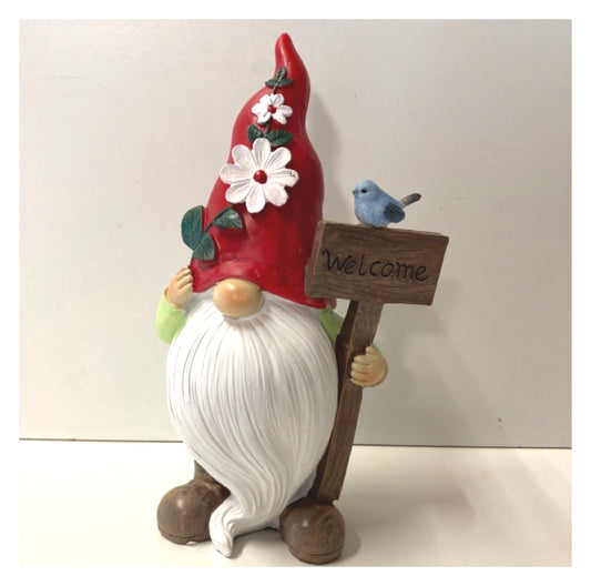 Gnome Red Lucy Welcome - The Renmy Store Homewares & Gifts 