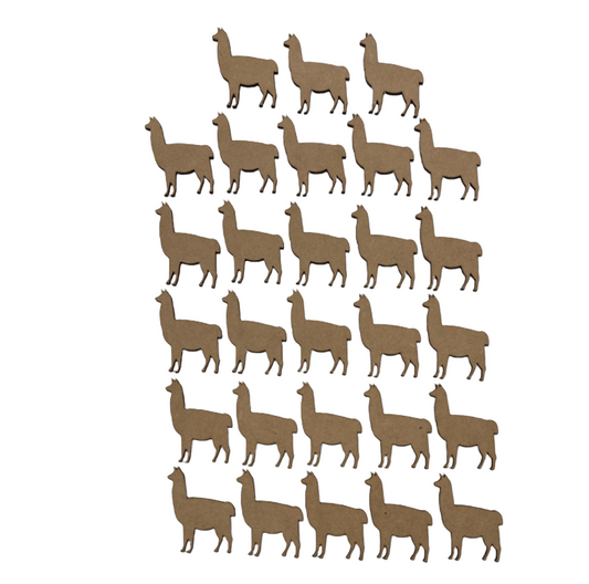 Llama Alpaca Craft Set of 28 DIY Raw MDF Timber - The Renmy Store Homewares & Gifts 