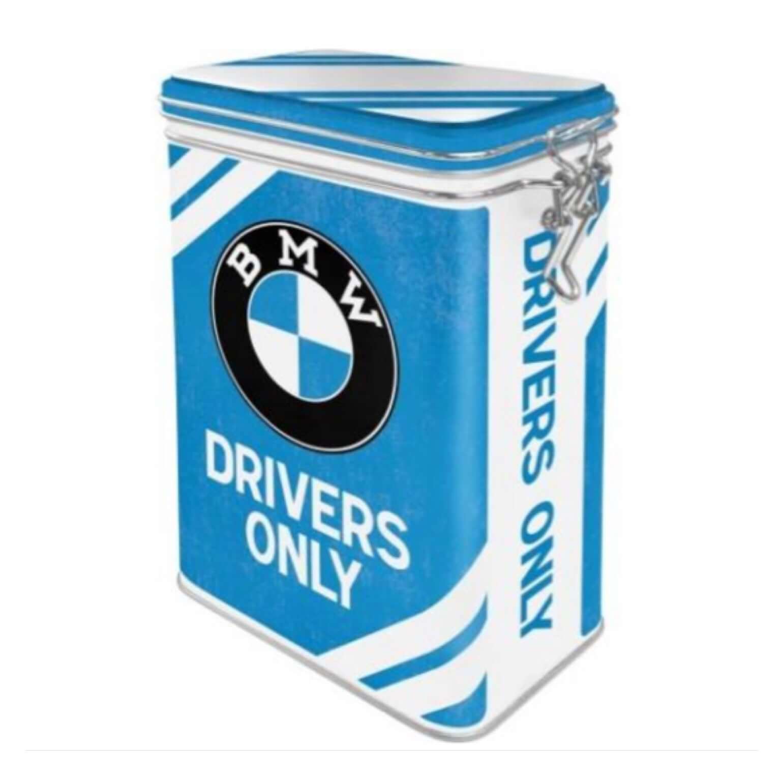 Box Tin Container BMW Drivers Only Vintage Retro - The Renmy Store Homewares & Gifts 