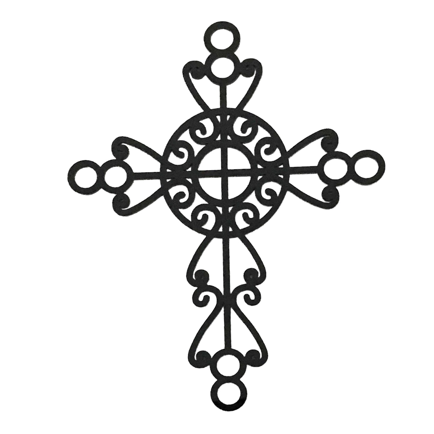 Cross Boho Black Decorative Plastic Acrylic Religious Decor