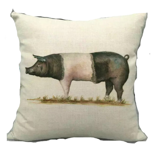 Cushion Cover Pillow Pig Country Farmhouse - The Renmy Store Homewares & Gifts 