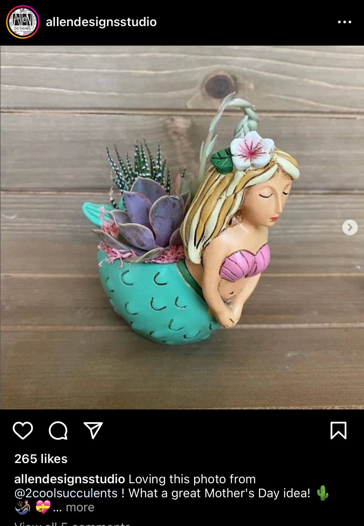 Mermaid Funky Pot Plant Planter