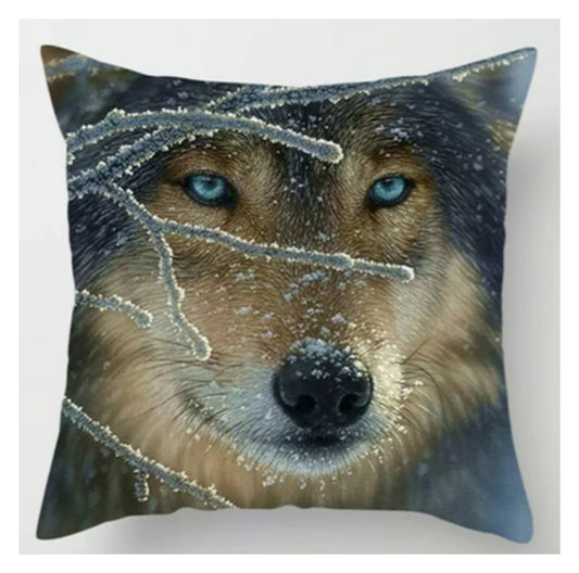 Cushion Cover Wolf Snow - The Renmy Store Homewares & Gifts 