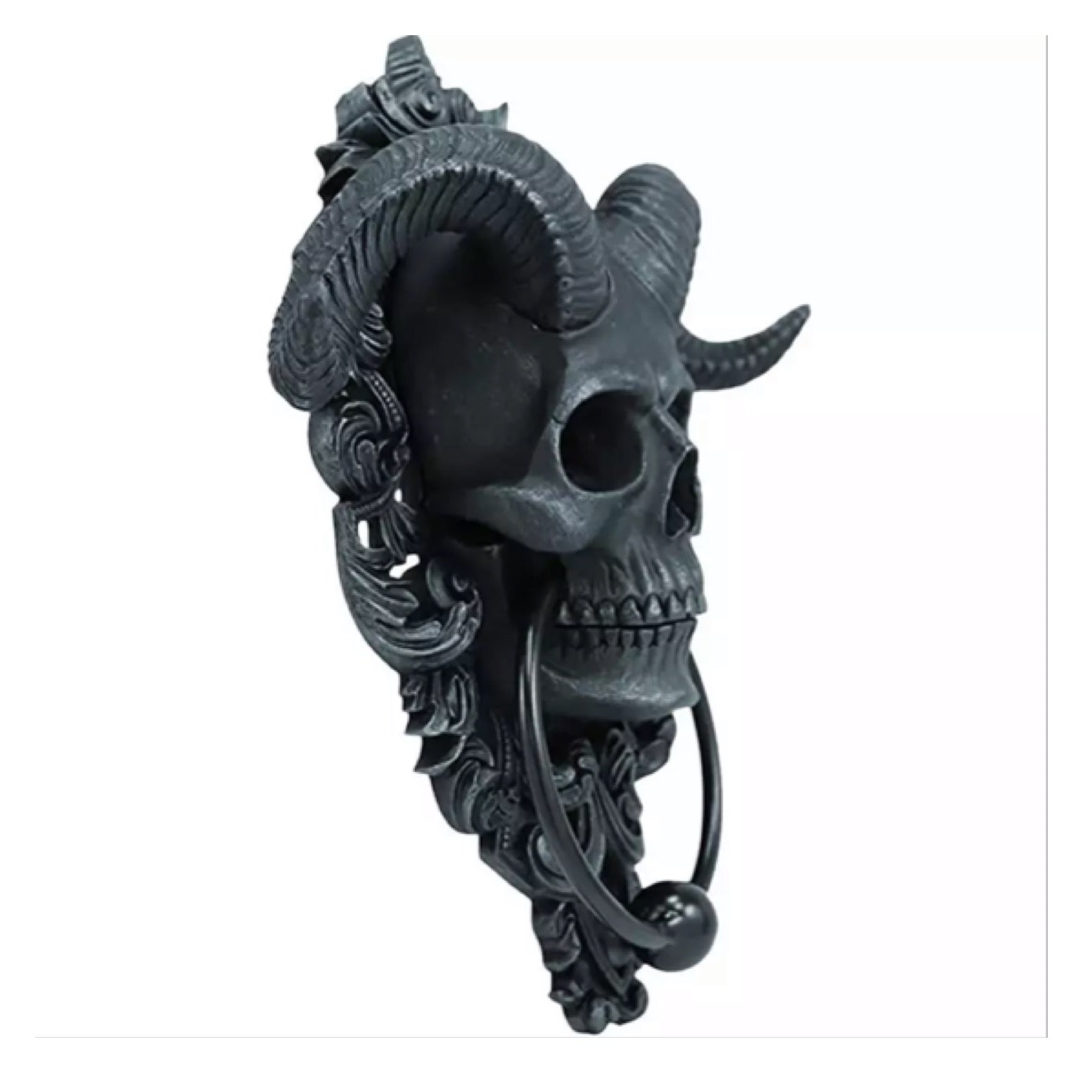 Door Knocker Skull Horns Gothic Small - The Renmy Store Homewares & Gifts 