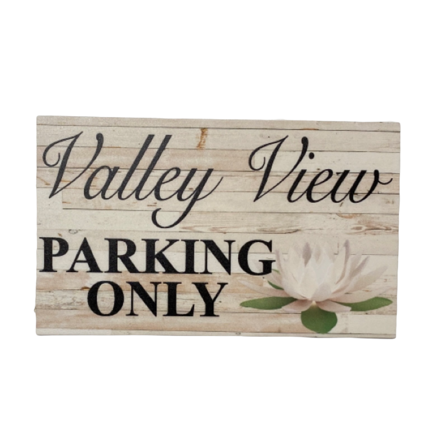 Parking Only Custom Wording Text Lotus Sign - The Renmy Store Homewares & Gifts 