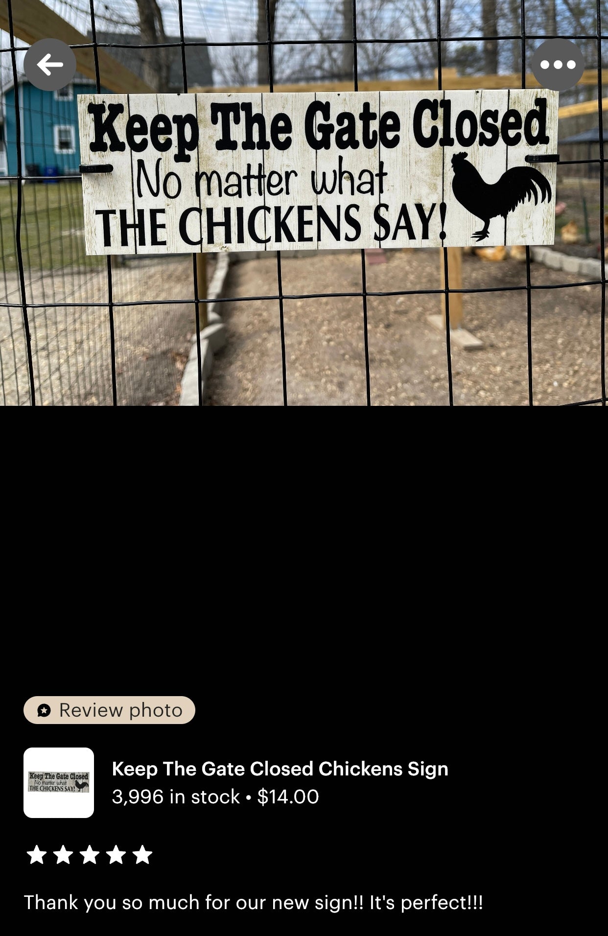 Keep The Gate Closed Chickens Sign