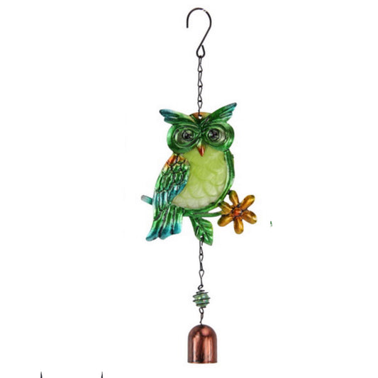 Owl Bell Green Hanging