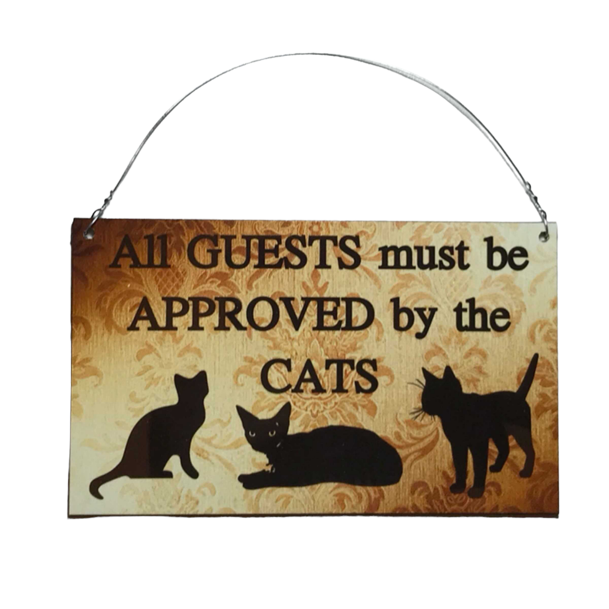 Cat Guests Approved By Cats Sign - The Renmy Store Homewares & Gifts 