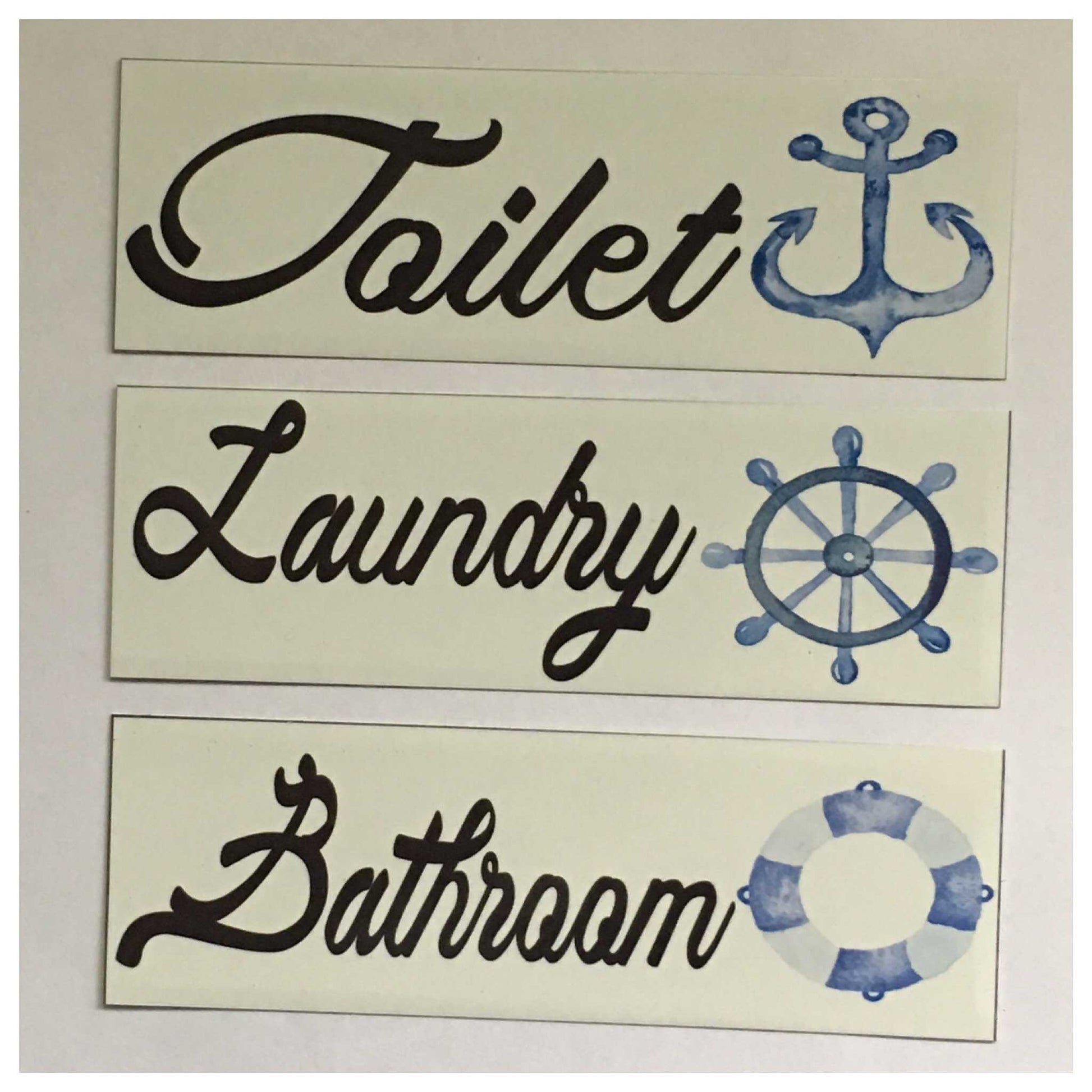 Nautical Boat Door Room Sign Toilet Laundry Bathroom