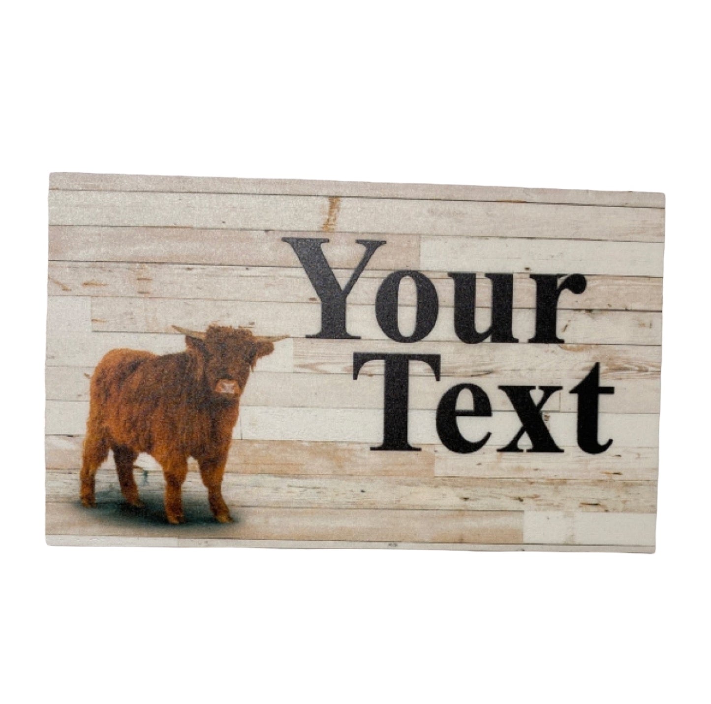Cow Highland Country Custom Personalised Sign