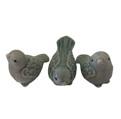 Bird Birds Light Blue Fancy Décor Set Of 3 - The Renmy Store Homewares & Gifts 