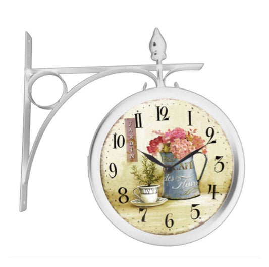 Clock Wall Antique French Jardin