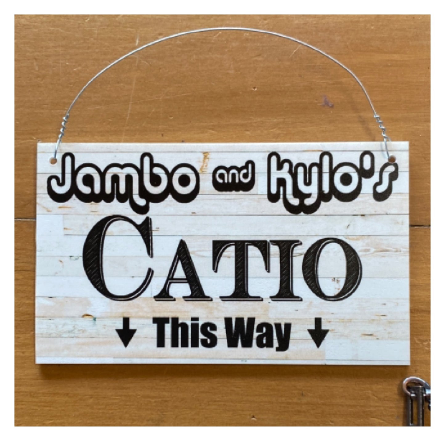 Cat Catio Enclosure Run Custom Personalised Name Sign - The Renmy Store Homewares & Gifts 