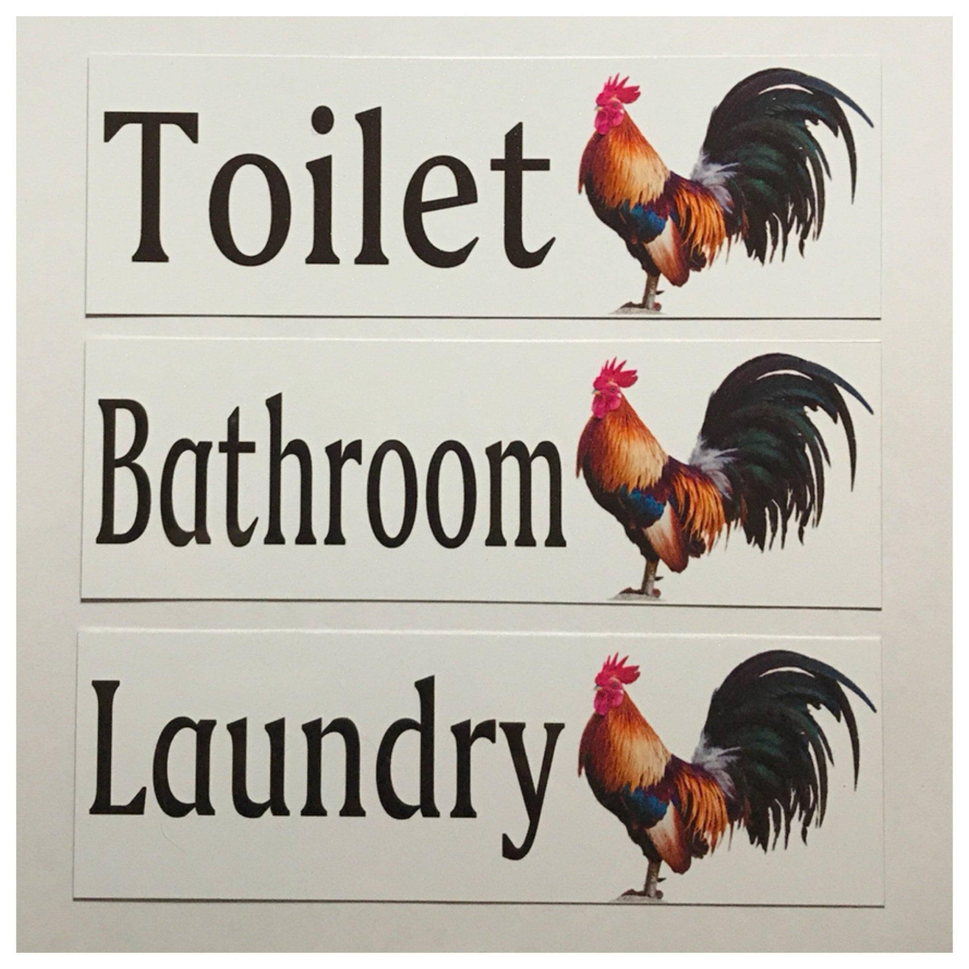 Rooster Chicken Door Room Sign Toilet Laundry Bathroom