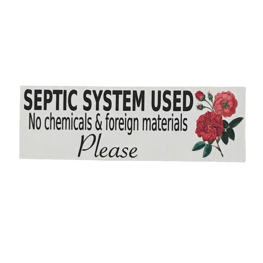 Toilet Septic System Red Rose Bud Sign - The Renmy Store Homewares & Gifts 