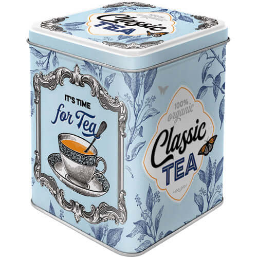 Box Tin Tea Classic Vintage Retro - The Renmy Store