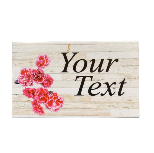 Dianthus Flower Garden Floral Custom Personalised Sign - The Renmy Store Homewares & Gifts 
