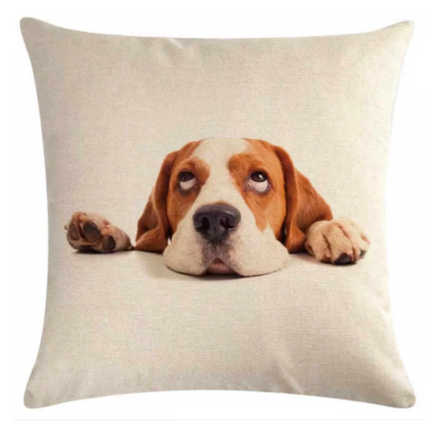 Cushion Cover Pillow Dog Brown Love - The Renmy Store Homewares & Gifts 