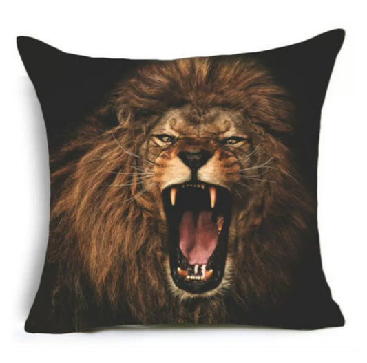 Cushion Cover Lion Wild Africa - The Renmy Store Homewares & Gifts 