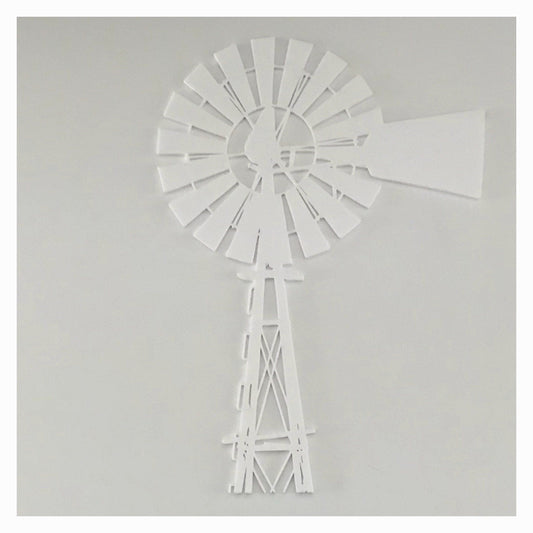 Windmill White  Acrylic Country Decor