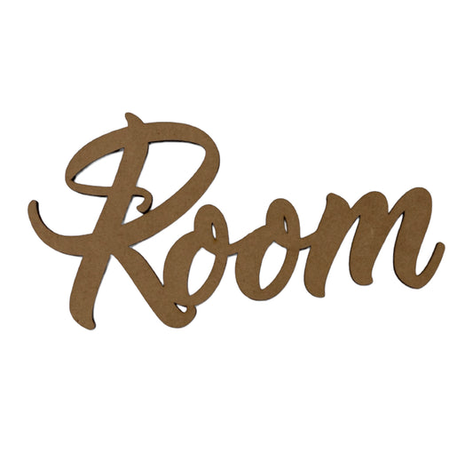 Room Door Word Sign MDF DIY Wooden