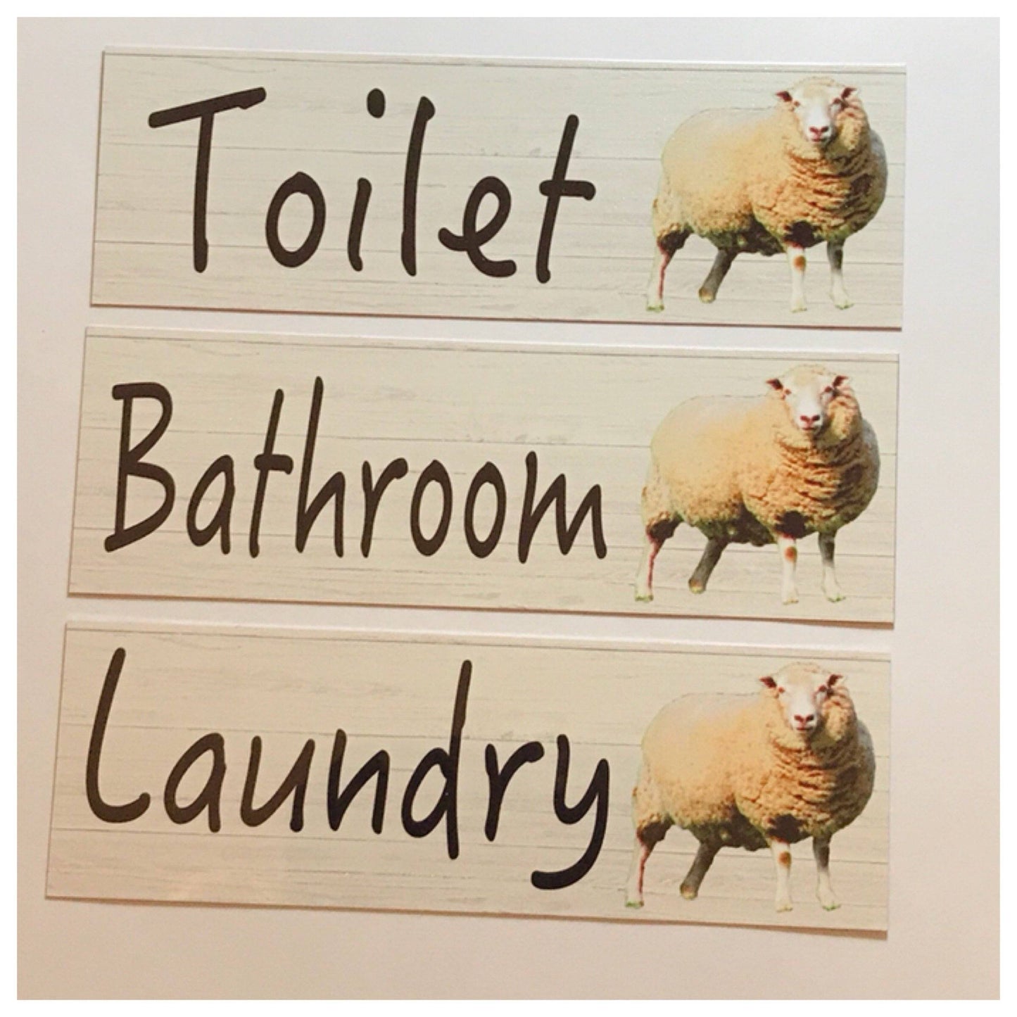 Sheep Ewe Door Sign Toilet Laundry Bathroom