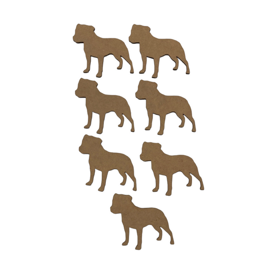 Dog Staffordshire Bull Terrier Staffy Female MDF DIY Raw Cut Out Art Craft - The Renmy Store Homewares & Gifts 