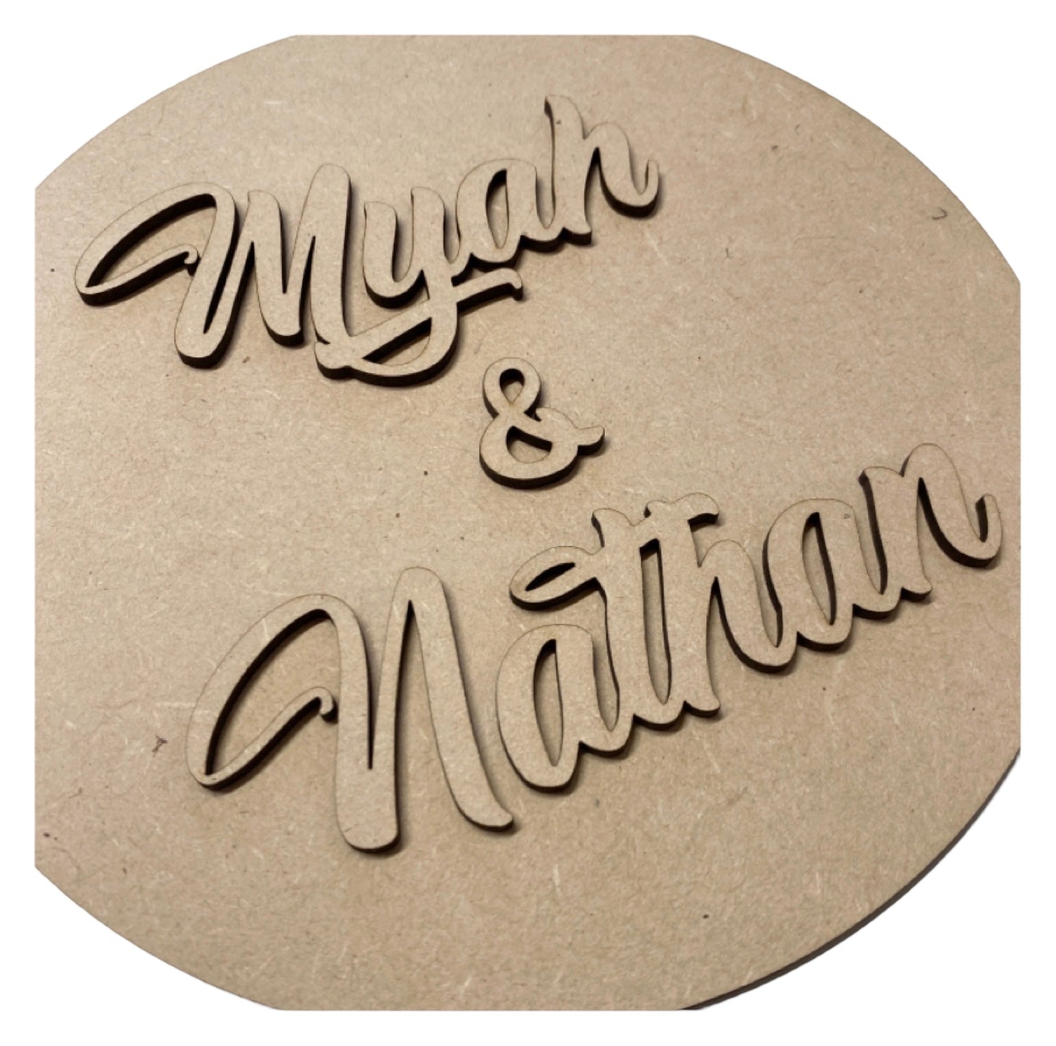 Name Wedding Birthday Custom Sign MDF Wood DIY Craft - The Renmy Store Homewares & Gifts 