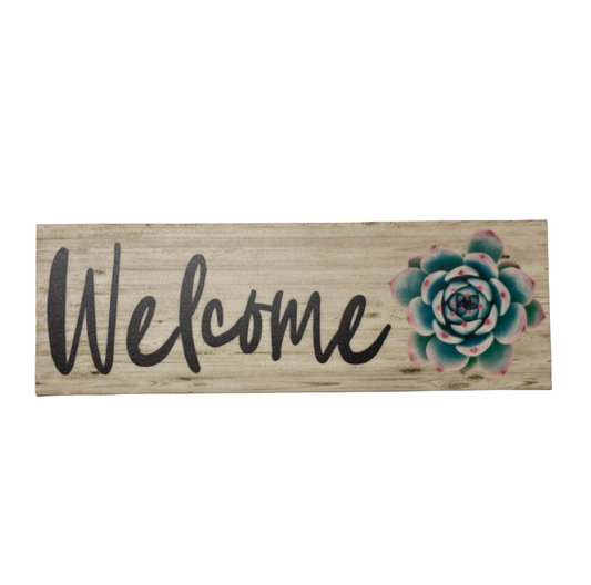 Welcome with Succulent Sign - The Renmy Store Homewares & Gifts 