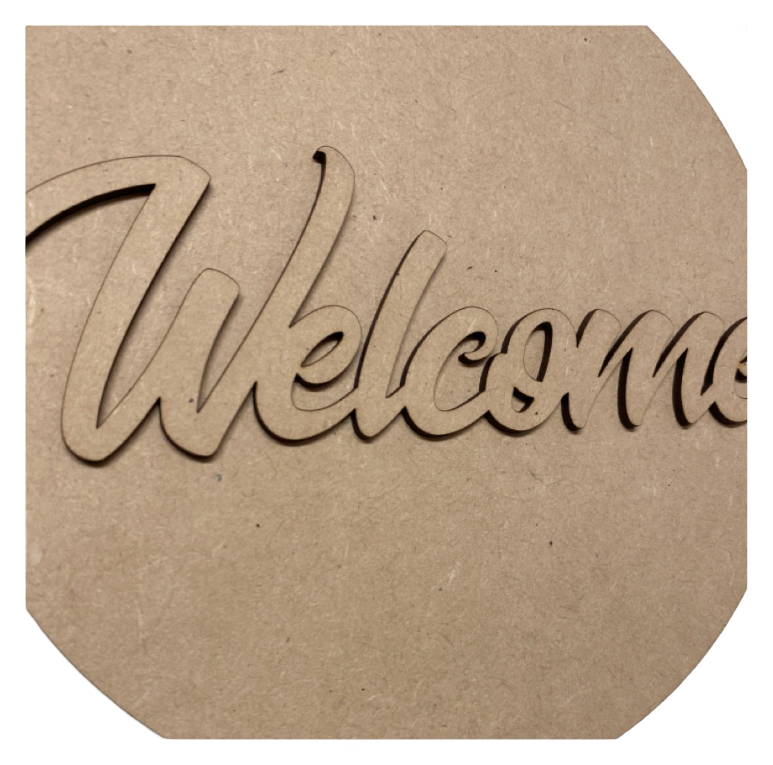 Welcome Circle Sign MDF Wood DIY Craft - The Renmy Store Homewares & Gifts 