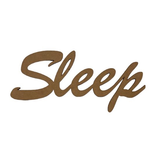 Sleep MDF Shape Word Raw Wooden Wall Art - The Renmy Store Homewares & Gifts 