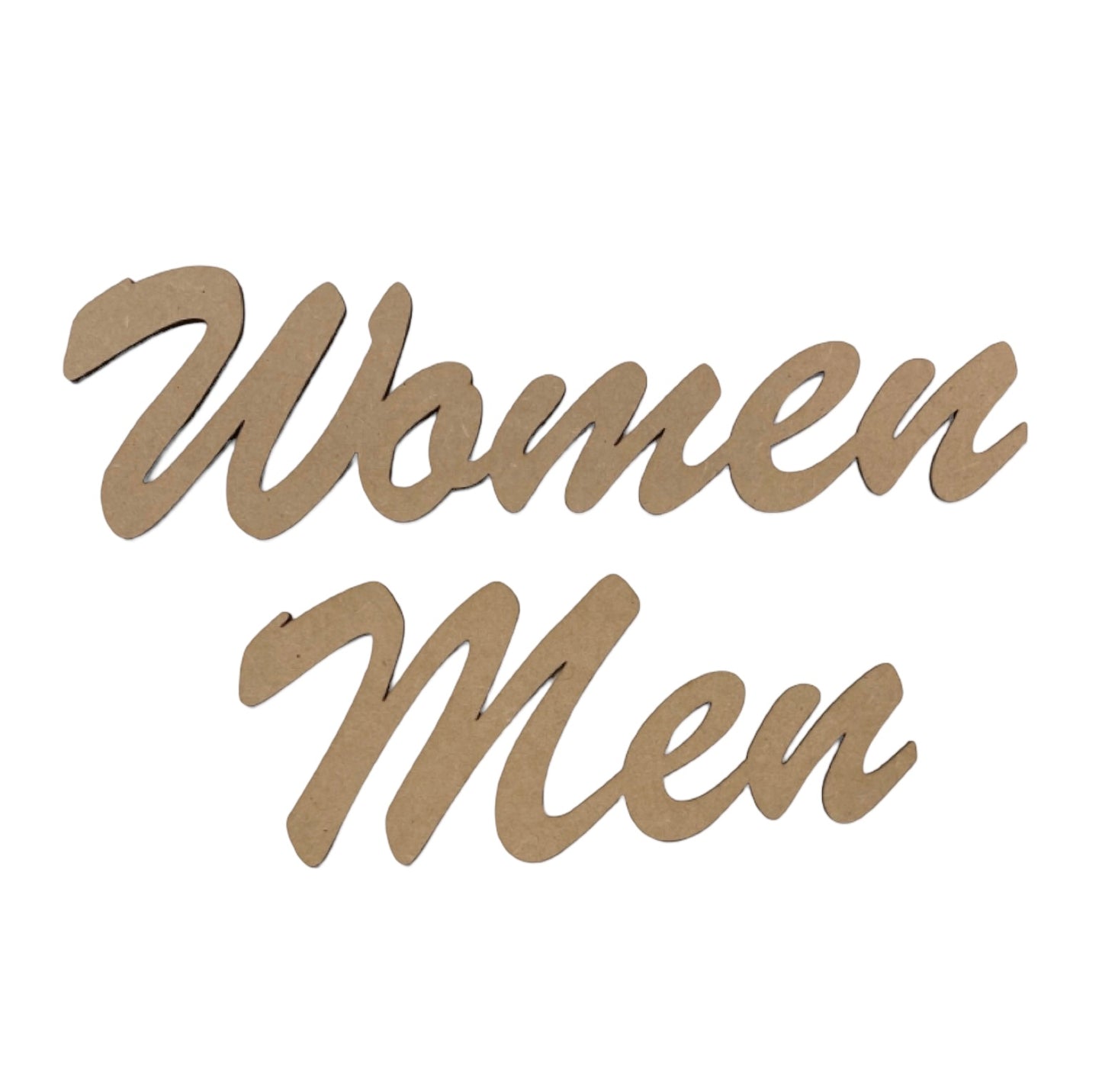 Toilet Men Women Door Word Sign MDF DIY Wooden