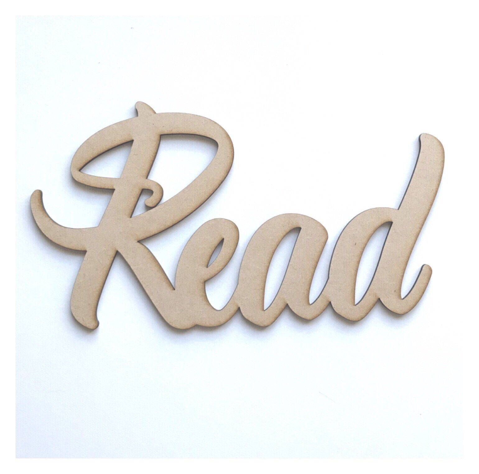 Read Word Wall Quote Art DIY Raw MDF Timber Wood