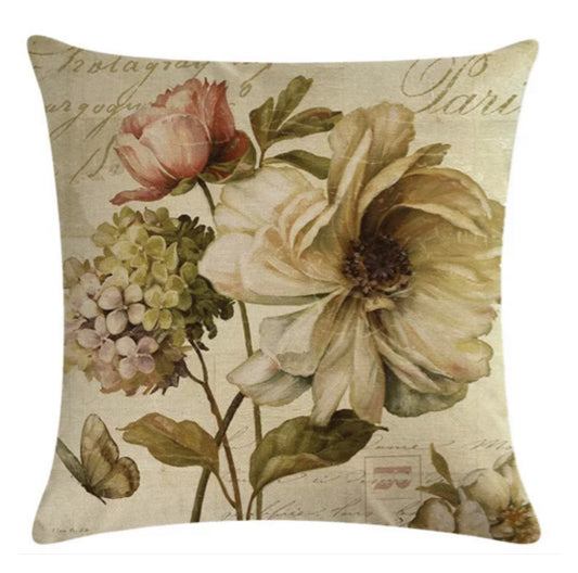 Cushion Floral Roses French Elegance