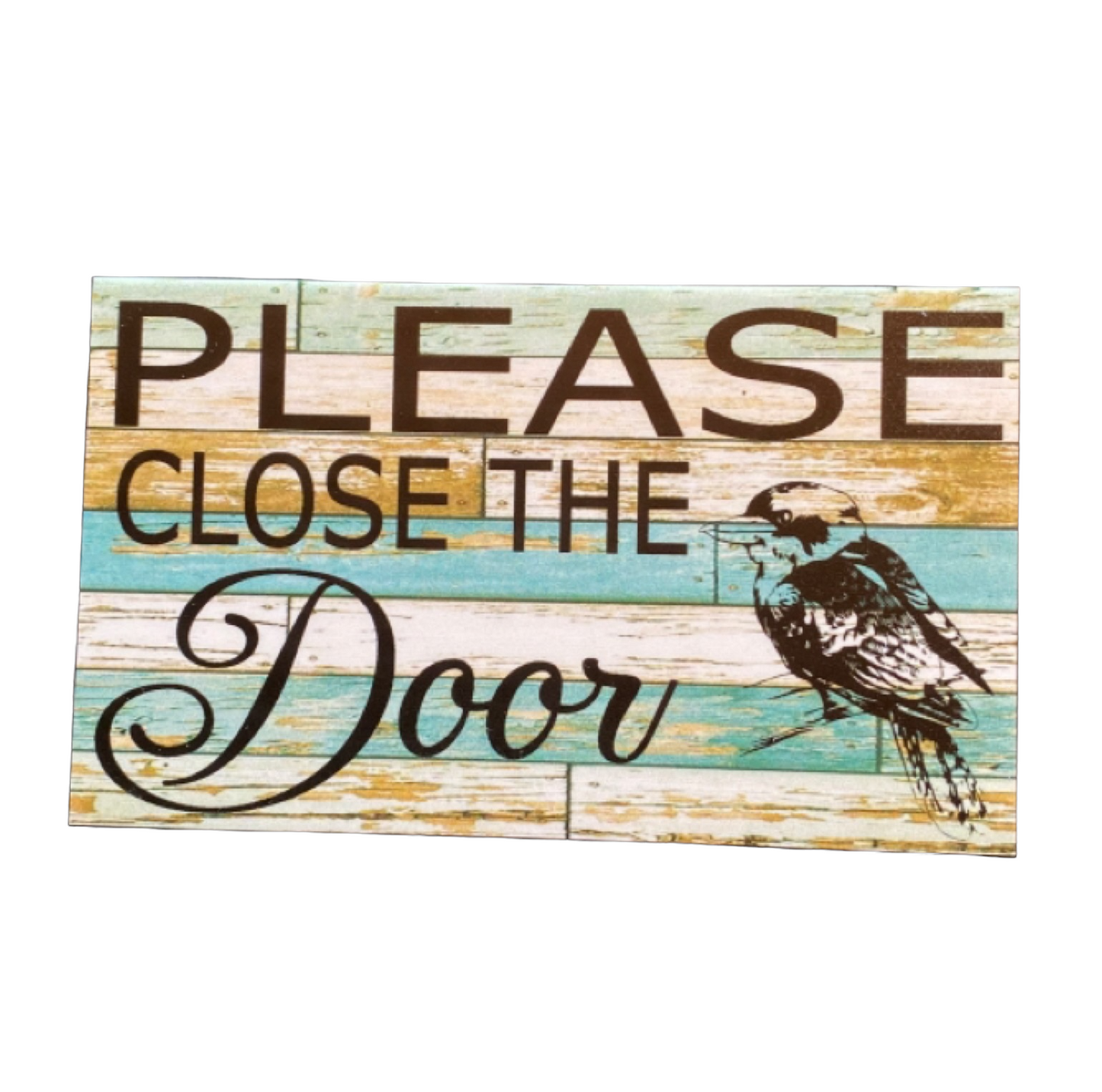 Close The Door with Kookaburra Bird Sign - The Renmy Store Homewares & Gifts 