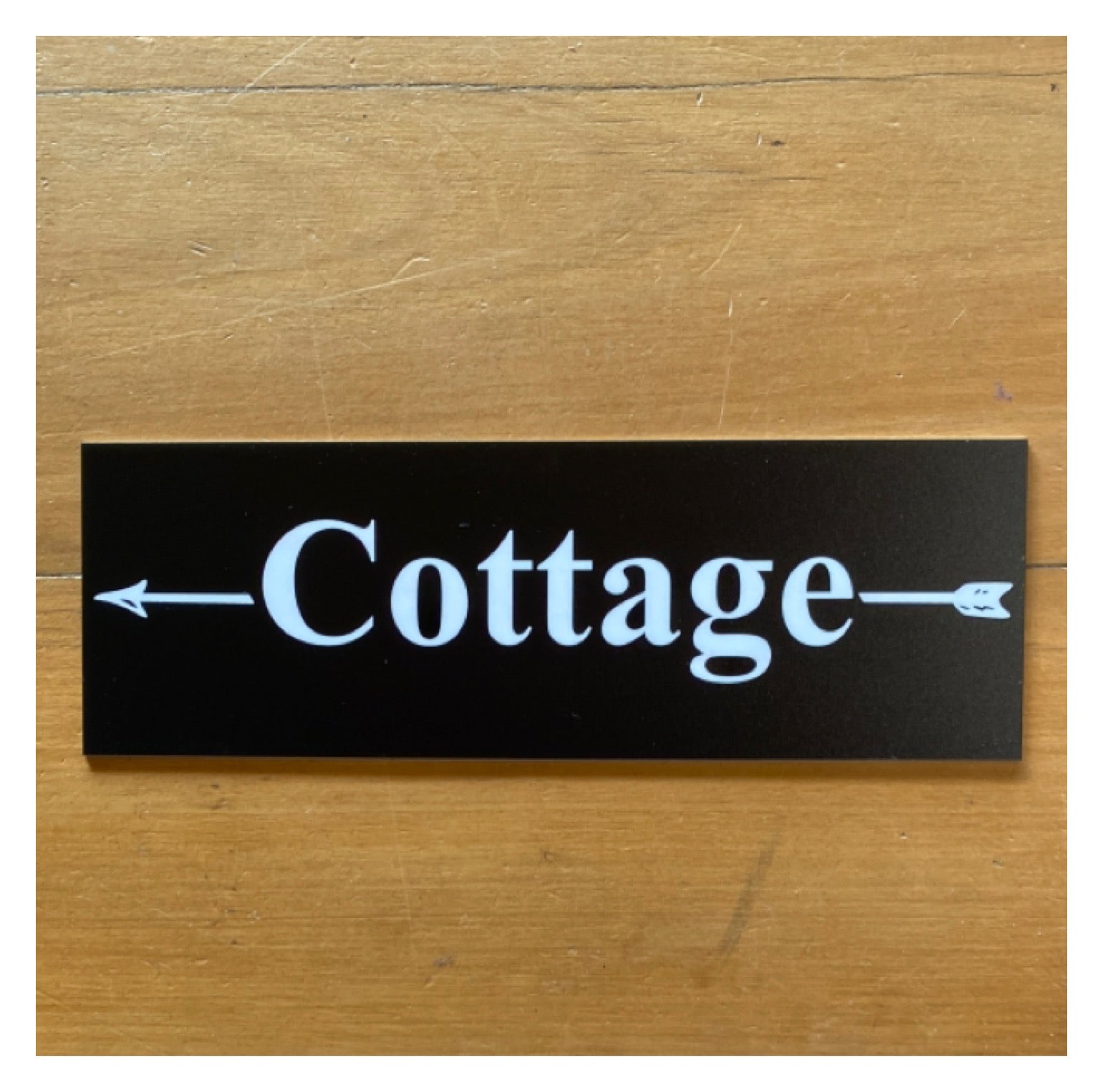 Custom Personalised Arrow Rustic Black Sign - The Renmy Store Homewares & Gifts 