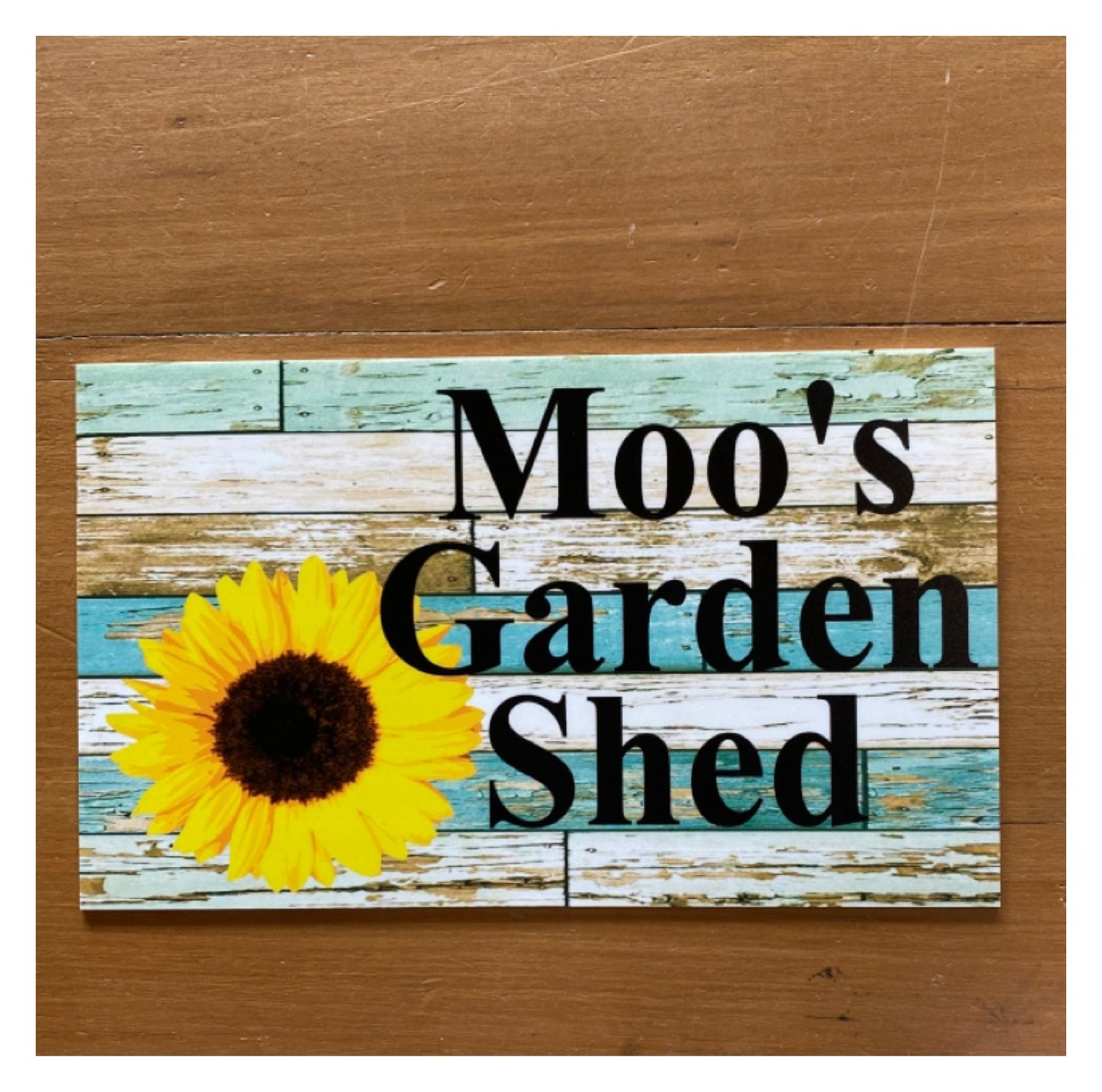 Sunflower Custom Personalised Blue Sign - The Renmy Store Homewares & Gifts 
