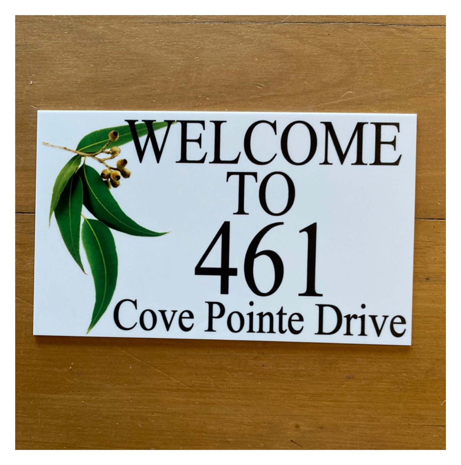 Gum Leaves Custom Personalised Sign - The Renmy Store Homewares & Gifts 