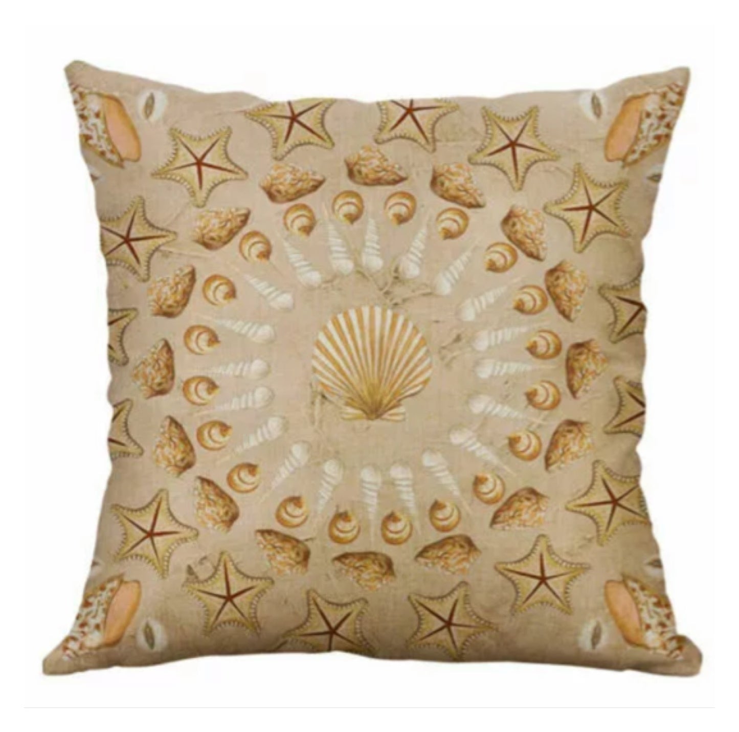 Cushion Sea Shells Natural Ocean - The Renmy Store Homewares & Gifts 