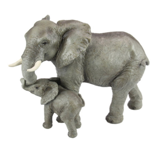 Elephant Mum Baby Africa Ornament Large - The Renmy Store Homewares & Gifts 